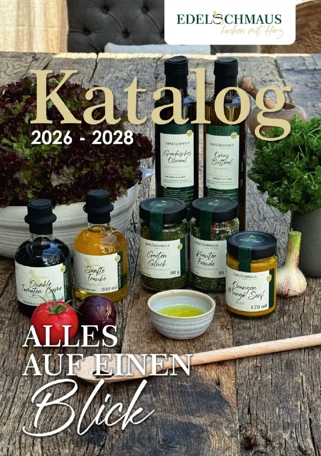 Edelschmaus Katalog 2026–2028 1 Cover Edelschmaus Katalog 2026–2028